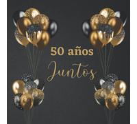 Libro de firmas para bodas de oro: Para invitados, recuerdos y huellas de aniversario boda de oro 50 años casados, Regalo o detalle para aniversario pareja. Español