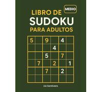 libro de sudoku para adultos medio: juego de sudoku