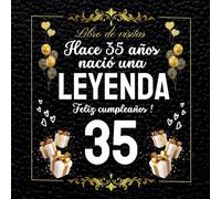 Libro de visitas 35 cumpleaños: Regalos divertidos mujer hombre , Personalizado para felicitaciones, recuerdos y fotos de los invitados