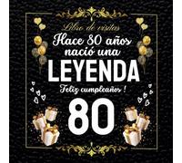 Libro de visitas 80 cumpleaños: Regalos divertidos mujer hombre , Personalizado para felicitaciones, recuerdos y fotos de los invitados