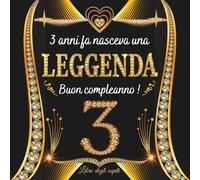 libro degli ospiti 3 anni: Buon compleanno 3 anni per ragazza e ragazzo - 100 pagine ( 21x21cm ) - Idea Regalo anniversario bambino