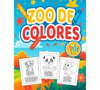 Libro para colorear animales para niños 3-8 años y adultos principiantes: 70 animales lindos de granja, selva y océano • Dibujos grandes y fáciles • Páginas a una cara • Zoo de Colores Serie
