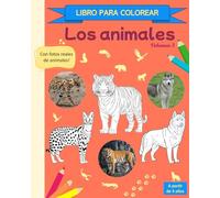 Libro para colorear de animales realistas con modelos a color para niños a partir de 4 años (animales de la granja, animales de la jungla y más) | Volumen 3