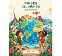 Libro para colorear infantil: Países del mundo