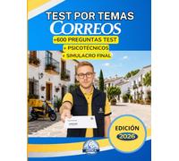 LIBRO TEST CORREOS: + de 600 preguntas tipo test- Cada tema incluye: 50 preguntas test, respuestas explicadas, cuadro de trampas y de lo que tienes ... INCLUYE GLOSARIOS, TEST Y... ¡MUCHO MÁS!)
