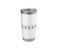 Libros Word for Book Lover Librarian Spanish Teacher Stainless Steel Insulated Tumbler