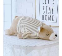 Libuha After Dakimakura Premium Nemu Animals White Bear Lucky L Size (Total Length Approx. 29.9 inches (76 cm)) Fluffy, Mochi 28977-11 (Wearing Down Brown Clothing, 19.7 inches (50 cm)