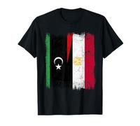 Libya Egypt Half Flag Libyan Egyptian Heritage T-Shirt