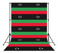 Libyan Flag Print 5×7ft Photo Backdrop, Seamless Background Cloth For Studio And Portrait Photography Wedding Party