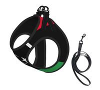 Libyan flag printing Dog Harness with Leash Set, Step-in Breathable Puppy Cat Dog Vest, No Pull Adjustable Puppy Harness