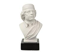 Libyan Revolutionary Colonel Muammar Gaddafi Marble Bust Statue 11,5 cm