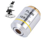 LICAEVEY 10X Plan Microscope Objective 20.2mm RMS, Thread Biological Microscope Objective Lens for Education Research Healthcare