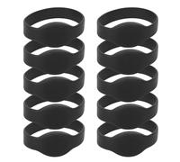 LICAEVEY 125Khz Wristband Silicone Bracelet with IP68 Water Proof for Swimming Pool, 10 Pack Access Control Wristband for Sauna, Gym, Event Ticketing, 125Khz Tag (Black)