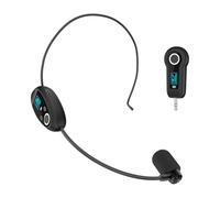 LICAEVEY 2.4G Wireless Headset Microphone for Fitness Teaching Tour Guide Voice Amp Speaker, UHF Head Worn Ear Handheld Mic with 3.5mm 6.35mm Plug (1-to-1)