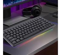 LICAEVEY 2.4G Wireless Keyboard, 75% 84 Keys Full Sized Silent Computer Keyboard with Numeric Pad, Sleep Mode, Scissor Switch for Laptop PC Desktop Notebook (Black)