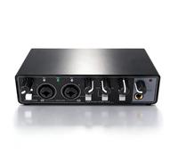 LICAEVEY 2 Channel USB Audio Interface, 24 Bit 192kHz Sound Card with Dual XLR TS Inputs, Portable Preamp for PC Recording Live Streaming Podcast, Plug and Play (Black)