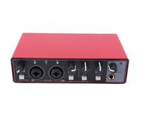 LICAEVEY 2 Channel USB Audio Interface, 24 Bit 192kHz Sound Card with Dual XLR TS Inputs, Portable Preamp for PC Recording Live Streaming Podcast, Plug and Play (Red)