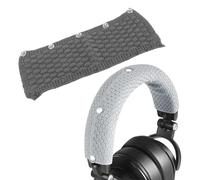 LICAEVEY 2 Pack Headphone Headband Cover, Universal Knitted Cotton Protective Sleeve for ATH M50X QC35 QC45 XM Series Renew Worn Headband (Black)