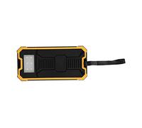 LICAEVEY 20000mAh Dual USB Portable Fast Charging Power Bank Case DIY Kit with Solar Panel for Outdoor Use (Yellow)