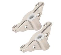 LICAEVEY 2PCS 1/2in Oarlock Socket, 316 Stainless Steel Side Mount Rowlock, Mirror Polish, Marine Grade for Boat Yacht Saltwater, Plastic Bearing for Quiet Rowing, RV