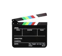 LICAEVEY 2Pcs Professional Acrylic Clapperboard Color Bars Magnetic Film Slate, Chalkboard Whiteboard Design for Movie Photography Video Photo, 30x24cm