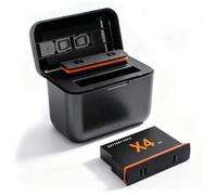 LICAEVEY 2PCS Replacement Batteries for X4 Air Camera, 2050mAh Lithium Ion Batteries with Dual Slot Charging Case, 2 Protective Storage Cases and Micro SD Card Slots