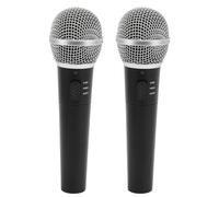 LICAEVEY 2Pcs Wireless Microphone, Dual Handheld Dynamic Mic System, Wireless Microphone Set with Receiver for Singing Speech Karaoke, One Key Connection