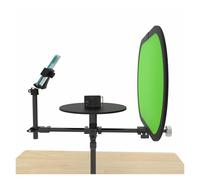 LICAEVEY 360° Photography Turntable, Portable Video Spinner Platform, Manual Rotation with Double Bearing Modular Design, Adjustable Rod for Professional Video Panoramic Photo