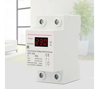 LICAEVEY 40A Automatic Recovery Overvoltage Undervoltage Protection Device, DIN Rail Mount Power Protector with Safety Cut Off, Overvoltage Protector for Home Workshop Factory, 40 Amp