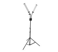 LICAEVEY 40W Double Arms LED Video Light with Phone Clamp, 3200K-5600K Adjustable Dimmable Lighting, 3 Modes Flexible Fill Light for Live Streaming, Photography (UK Plug)