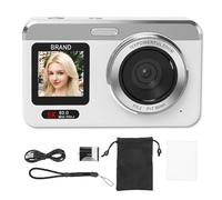 LICAEVEY 5K 80MP Dual Screen Digital Camera with Autofocus, 18X Digital Zoom & LED Flash for Photography, Compact Vlogging Camera for Travel and Selfies (White)