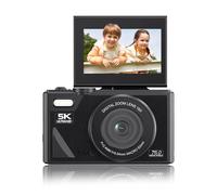 LICAEVEY 5K Digital Camera for Photography, 75MP WiFi Vlogging Camera for YouTube with 3" 180° Flip Screen, 18X Digital Zoom Autofocus Video Camara for Travel, Beginners (Black)