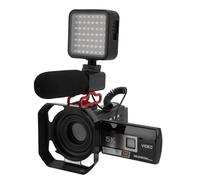 LICAEVEY 5K Video Camera Camcorder, 56MP UHD WIFI 3 Inch Touch Screen 18x Smart Zoom Anti Shake Vlogging Camera with Hood,Light,Handle,Remote,Batteries,Microphone
