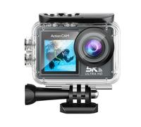 LICAEVEY 5K WiFi Action Camera with Dual Screens, Ultra HD 5K 30fps Video & 50MP Photo, 170° Wide Angle, 30M Underwater Camera for Sports Vlogging