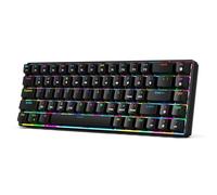 LICAEVEY 68 Keys Mechanical Keyboard, Hot Swappable Red Switch Silent RGB Backlit, Triple Mode Wireless Keyboard for Gaming, Office, and Programming (Black 3 Mode)