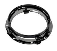 LICAEVEY 7" Round Ring Headlight Mounting Bracket, Aluminum Alloy with Vibration Dampening Springs, Replacement for Jeep Wrangler, Black Motorcycle Headlight Support Holder (Black)