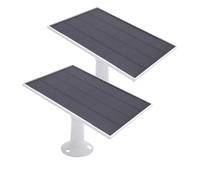 LICAEVEY 8W Solar Panel for Security Camera, IP65 water proof & 360° Adjustable Mount, Micro USB/Type C Dual Charging Cable for Wireless Security Systems