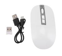 LICAEVEY AI Smart Mouse with Voice Transcription and Translation, Enabled Ergonomic Wireless Mouse, Real Time Summarize, USB C Rechargeable for Remote Work, Multi Device Support (White)