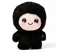 LICAEVEY AI Smart Plush Toy for Kids, Interactive Educational Stuffed Animal with Real-Time Voice Conversation and Emotion Recognition, Supports 66 Languages (Black)