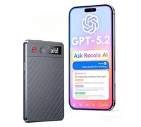 LICAEVEY AI Voice Recorder Digital Display, APP Control Voice Activated Recording Device for Lectures Meetings, 112 Languages Translation 188 Languages Transcription (64GB)