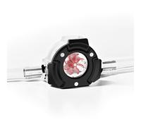 LICAEVEY Aluminum Alloy Computer Water Flow Meter with 8 Blades for PC Water Cooling Systems, G1/4 Thread Flow Indicator Compact Design LSJ-KJ Model