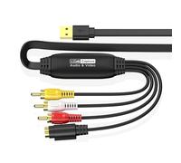 LICAEVEY Analog to Digital Video Converter - USB 2.0 Capture Device for Transferring VHS, VCR, Hi8, DVD Player Tapes to 1080P Digital Format on Wins PC