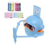 LICAEVEY Automatic Educational Drawing Machine for Kids, 100 Drawing Cards, 5 Themes, 14 Color Pens, Creative Learning Toy for Toddlers Preschool Learning (Sky Blue)