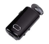 LICAEVEY Bluetooth Headset Retractable Wireless Earpiece with Noise Cancelling Mic, Clip On Bluetooth Earphone Digital Display 200hrs Standby Lavalier Headset for Driving (Gray)