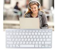 LICAEVEY Bluetooth Wireless Keyboard, Super Slim Scissor Switch Ergonomic Bilingual Keyboard with Non Slip Pad for PC Laptop Tablet Smartphone SmartTV (Korean)