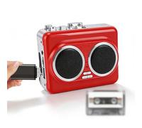 LICAEVEY Cassette to MP3 Converter, Portable Tape Player with Built in Dual Speakers, USB Direct Recording 3.5mm Headphone Jack, AUX Input Battery for Digitizing Memories