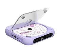 LICAEVEY CD Player with Bluetooth 5.3 and USB MP3 Playback, Built in 2000mAh Battery and Dual Speakers, Portable for Home Car and Outdoor Music Listening (Purple)