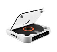 LICAEVEY CD Player with Bluetooth 5.3 and USB MP3 Playback, Built in 2000mAh Battery and Dual Speakers, Portable for Home Car and Outdoor Music Listening (White)