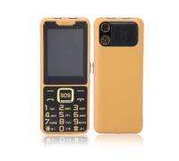 LICAEVEY Cell Phone for Seniors, 2.6in HD Display Unlocked Phones with SOS Button & Flashlight, 2500mAh Easy to Use Dumb Phone with Loud Volume, Voice Recorder, 3 Card Slots (Gold)