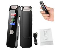 LICAEVEY Clip on Digital Voice Recorder for Meetings Interviews Lectures, 360° Dual Mic with Voice Activated Recording, 15 Hours Continuous Recording, MP3 WAV Format, Type C (32G)
